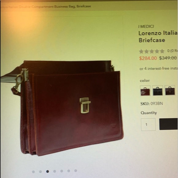 Beautiful business leather tote. - Picture 6 of 11